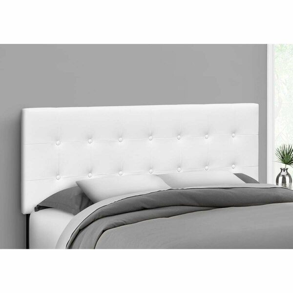 Daphnes Dinnette Leather-Look Bed with Headboard Only White & Black - Queen Size DA2618267